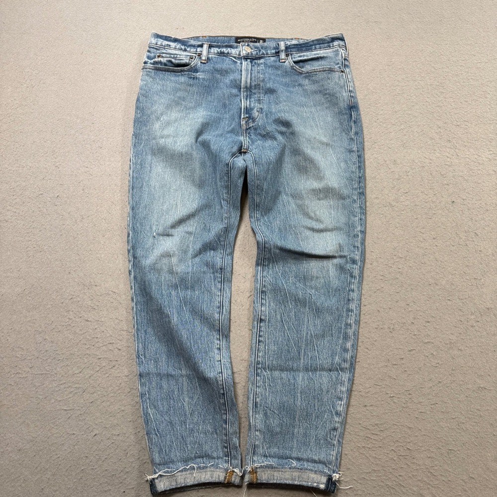 Abercrombie & Fitch Jeans Men's 36x30 Blue Light Wash 90s Slim Vintage Stretch